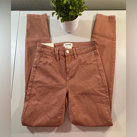 L'AGENCE Marguerite, Skinny High Rise, Women’s, Camel Color, Size 24, NWT - Picture 2 of 11